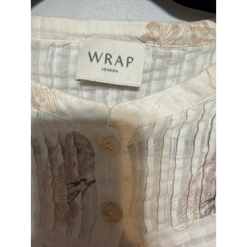 Wrap London Cottagecore Cotton Top Women US 4 Soft Girl Parisian Chic Minimalist - Picture 4 of 6